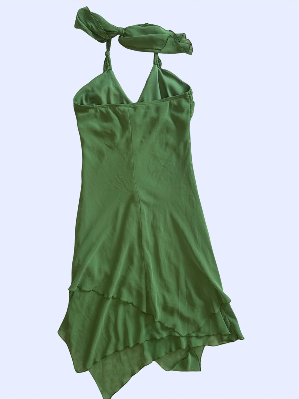 Rare Vintage Charlotte Russe Emerald Green Halter Sequin Dress - Picture 3 of 5